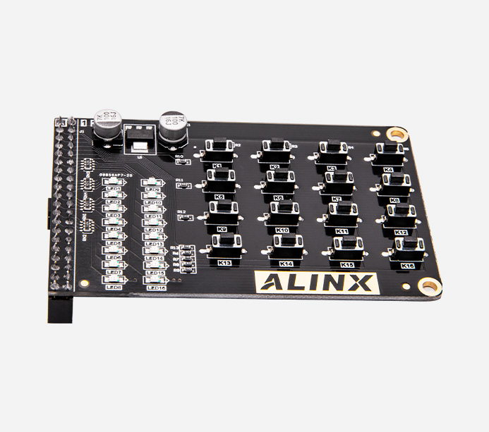 4*4 矩阵键盘LED扩展模块-ALINX 芯驿电子科技（上海）有限公司