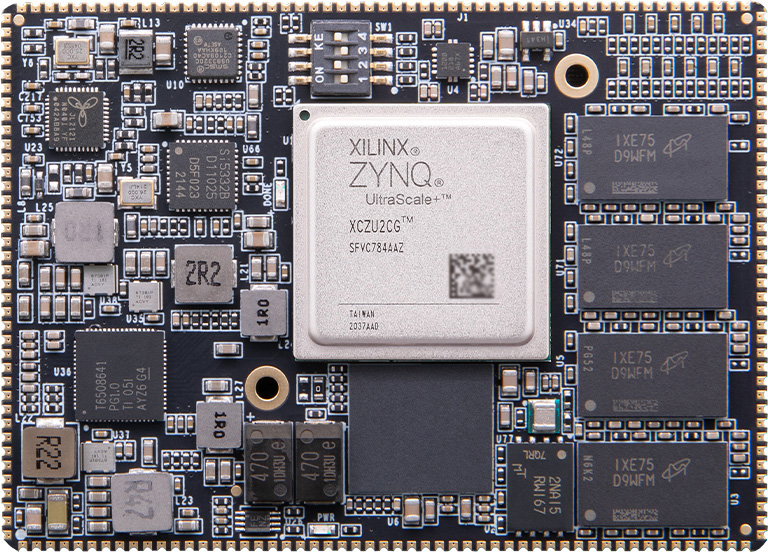 Xilinx zynq ultrascale mpsoc som fpga core board xczu2cg alinx